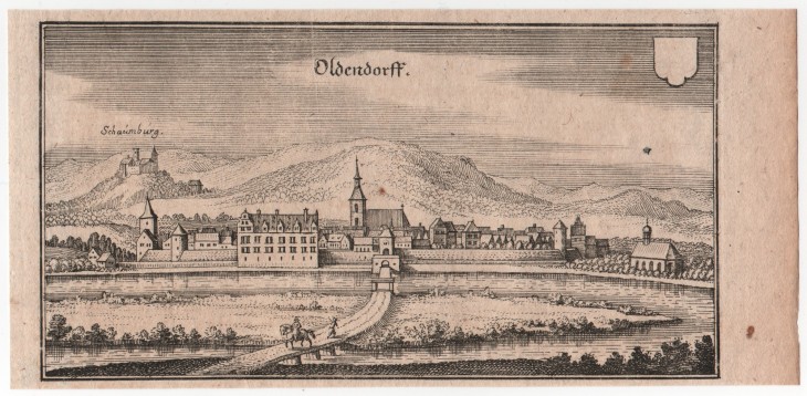 Matthäus Merian d.Ä. (1593-1650): Oldendorff (1647) (Hessisch Oldendorf, Landkreis Hameln-Pyrmont) - [Art. K019] – 01